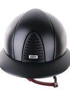 Kep Italia Paardrijhelm Cromo 2.0 Textile Polo Klep Zwart Bordeaux Kinband