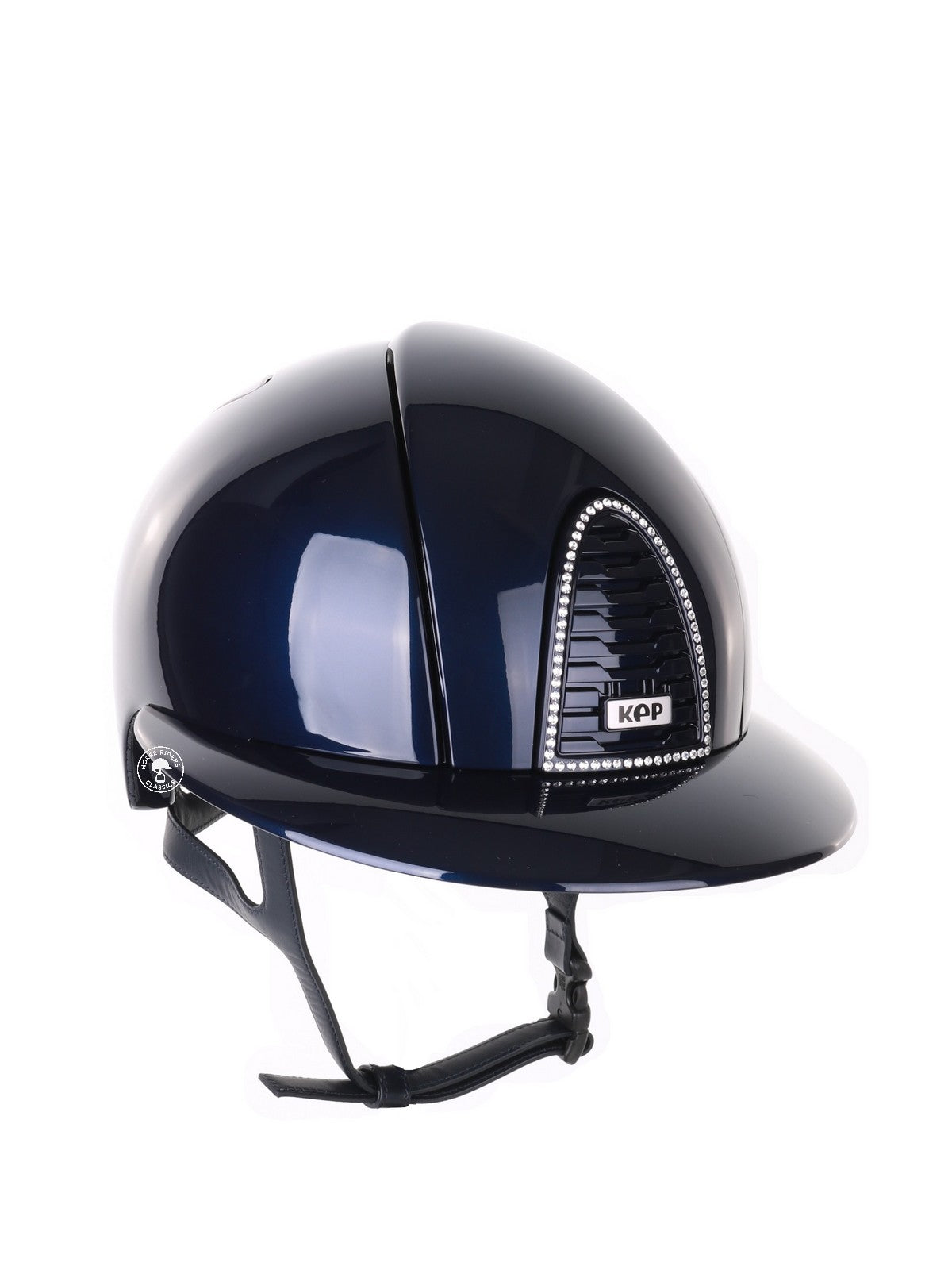 Kep Italia Paardrijhelm Cromo 2.0 Polish Polo Klep Blauw Swarovski Frame