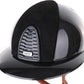 Kep Italia Paardrijhelm Cromo 2.0 Shine Polo Klep Zwart RAW Frame Suede Insert Beige Kinband