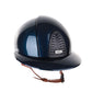 Kep Italia Paardrijhelm Cromo 2.0 Shine Polo Klep Blauw RAW Frame Beige Kinband