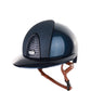 Kep Italia Paardrijhelm Cromo 2.0 Shine Polo Klep Blauw RAW Frame Luminor Blue Insert Beige Kinband