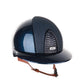 Kep Italia Paardrijhelm Cromo 2.0 Shine Polo Klep Blauw RAW Frame Luminor Blue Insert Beige Kinband