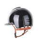 Kep Italia Paardrijhelm Cromo 2.0 Shine Polo Klep Zwart RAW Frame Luminor Insert Beige Kinband