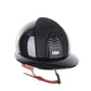 Kep Italia Paardrijhelm Cromo 2.0 Shine Polo Klep Zwart RAW Frame Luminor Insert Beige Kinband