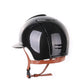 Kep Italia Paardrijhelm Cromo 2.0 Shine Polo Klep Zwart RAW Frame Beige Kinband