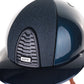 Kep Italia Paardrijhelm Cromo 2.0 Shine Polo Klep Blauw RAW Frame Luminor Blue Insert Beige Kinband
