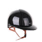 Kep Italia Paardrijhelm Cromo 2.0 Shine Polo Klep Zwart RAW Frame Beige Kinband