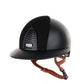 Kep Italia Paardrijhelm Cromo 2.0 Textile Polo Klep Zwart Suede Insert Beige Kinband