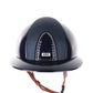 Kep Italia Paardrijhelm Cromo 2.0 Polish Polo Klep Blauw Swarovski Frame Beige Kinband