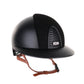 Kep Italia Paardrijhelm Cromo 2.0 Textile Polo Klep Zwart Suede Insert Beige Kinband