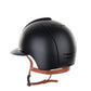 Kep Italia Paardrijhelm Cromo 2.0 Textile Polo Klep Zwart Suede Insert Beige Kinband