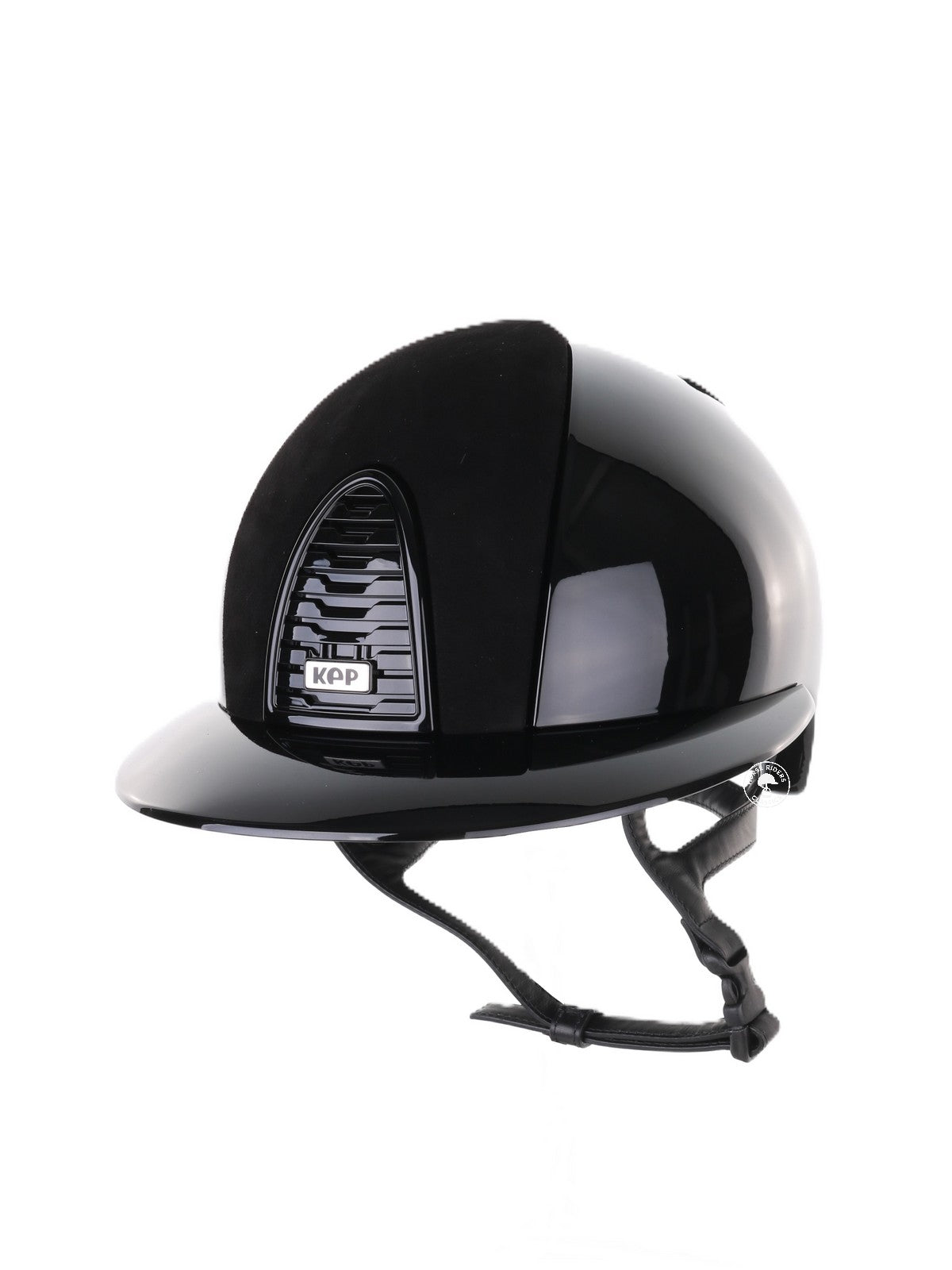 Kep Italia Paardrijhelm Cromo 2.0 Polish Polo Klep Zwart Suede Inserts