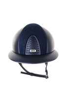 Kep Italia Paardrijhelm Cromo 2.0 Textile Polo Klep Blauw Suede Inserts