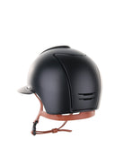 Kep Italia Paardrijhelm Cromo 2.0 Textile Polo Klep Zwart Beige Kinband