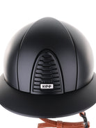 Kep Italia Paardrijhelm Cromo 2.0 Textile Polo Klep Zwart Beige Kinband