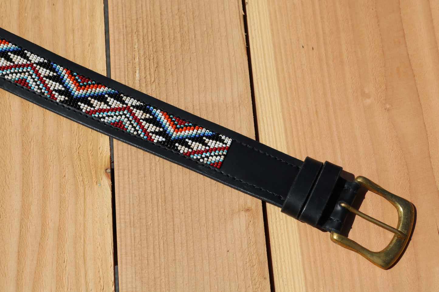 Riem met kraaltjes Ghana Black