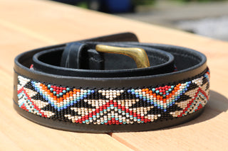 Riem met kraaltjes Ghana Black