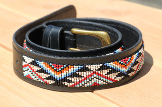 Riem met kraaltjes Ghana Black