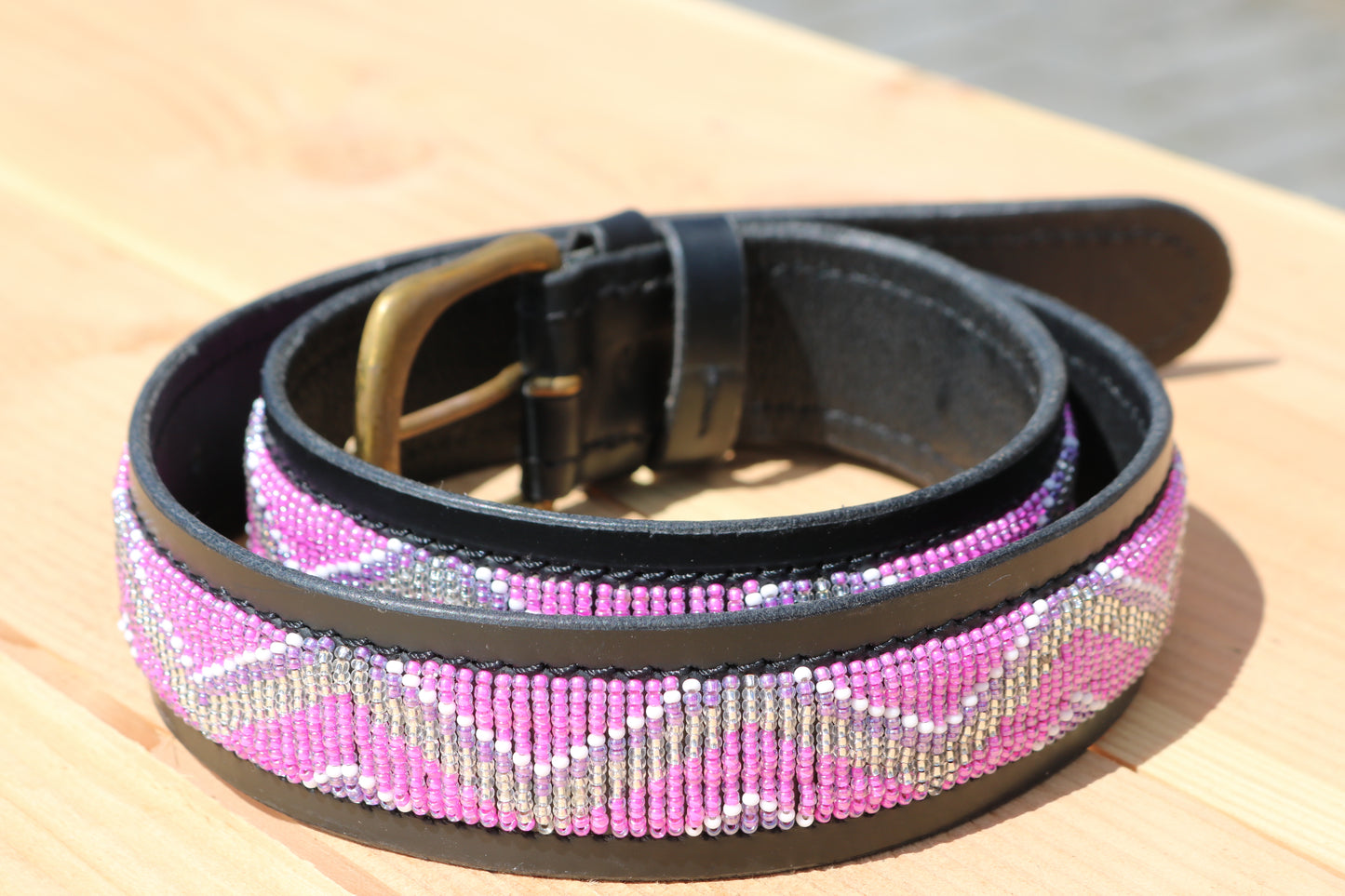 Riem met kraaltjes Kabaka Pink