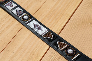 Riem met kraaltjes Swahili Black