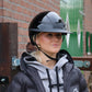 Equiline Paardrijhelm Xanto Sun Visor Gloss Strass Zwart