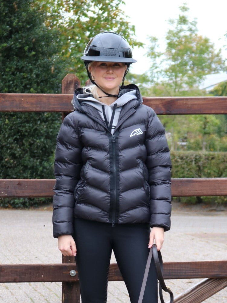 Equiline gewatteerde jas dames Cabry Zwart