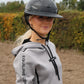 Equiline Paardrijhelm Xanto Sun Visor Gloss Strass Zwart