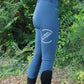 Equiline rijbroek dames knie grip hoge band Eufrekh Legion Blue