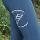 Equiline rijbroek dames knie grip hoge band Eufrekh Legion Blue