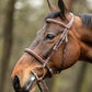 Harnais TRUST Hunter Kentucky boucle en argent Marron
