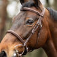 Harnais TRUST Hunter Kentucky boucle en argent Marron