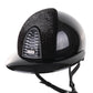 Kep Italia Paardrijhelm Cromo 2.0 Diamond Polo Klep Zwart Shaded Silver Insert Swarovski Frame