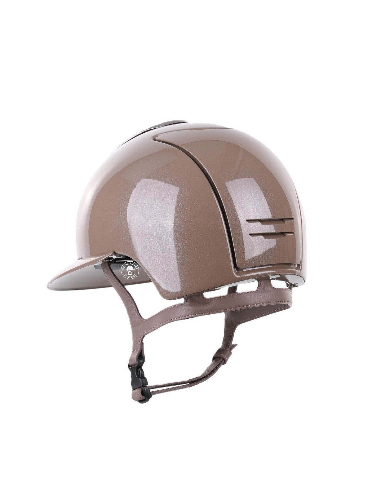 Kep Italia Paardrijhelm Cromo 2.0 Diamond Polo Klep Taupe Mirror Black Insert