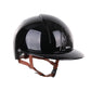 Kep Italia Paardrijhelm Smart Polish Polo Klep Zwart Beige Kinband