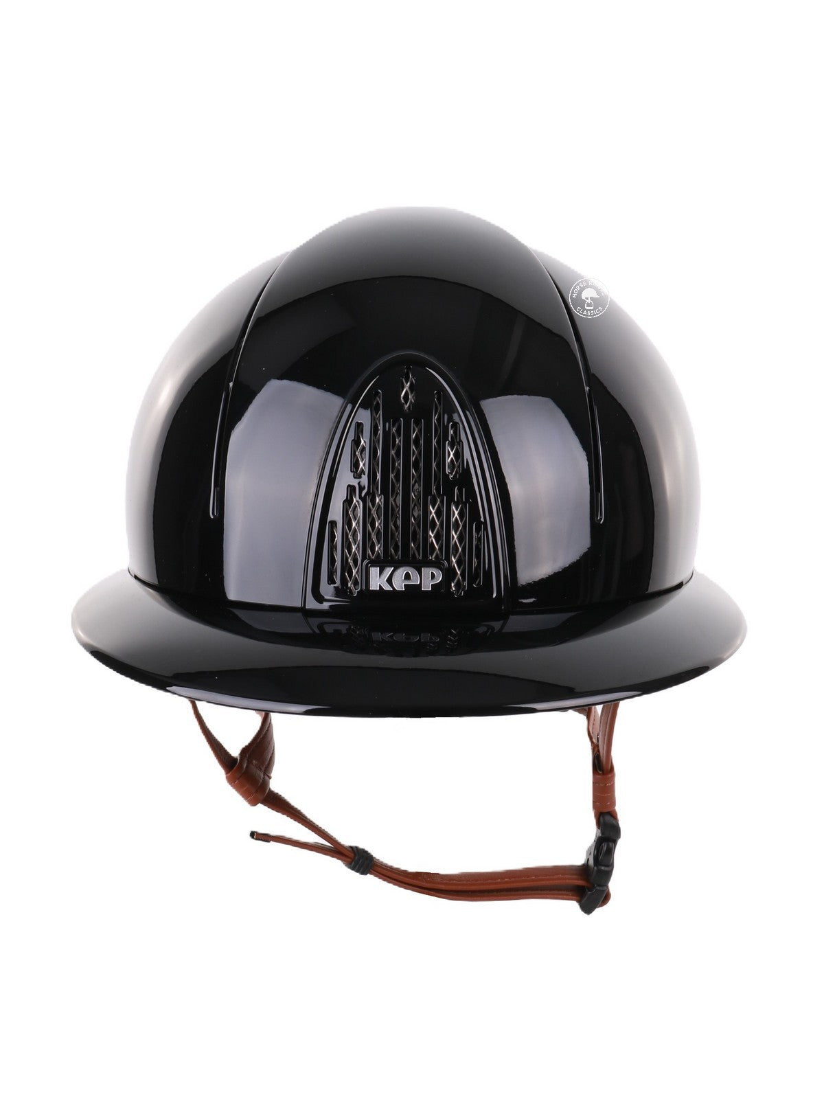 Kep Italia Paardrijhelm Smart Polish Polo Klep Zwart Beige Kinband
