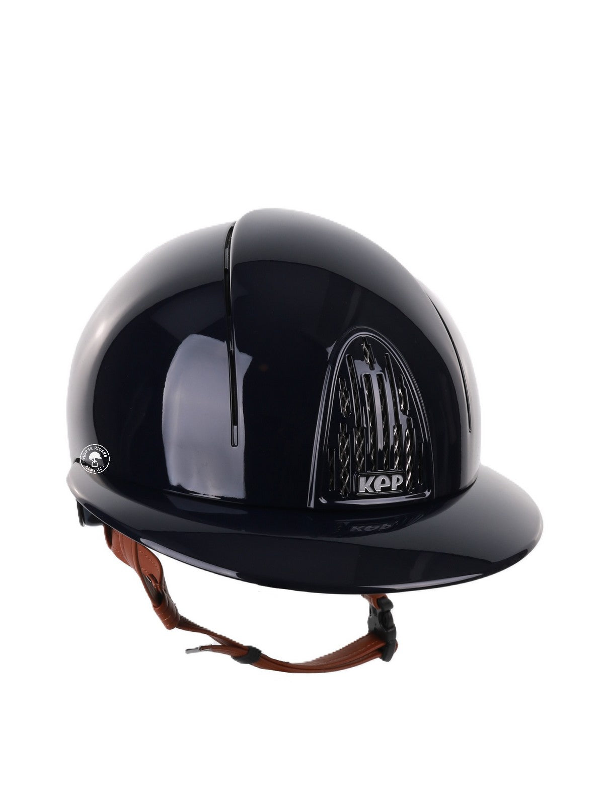 Kep Italia Paardrijhelm Smart Polish Polo Klep Blauw Beige Kinband