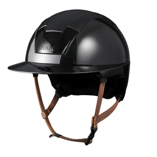 Kask Kooki Lady Shine Zwart Lichtbruine Kinband