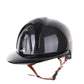 Kep Italia Paardrijhelm E-Light Carbon Polo Klep Zwart Beige Kinband