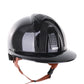 Kep Italia Paardrijhelm E-Light Carbon Polo Klep Zwart Beige Kinband