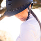 Samshield 2.0 Casque d'équitation Miss Shield Shadowmatt Black Matt 300 cristaux Glacier Noir