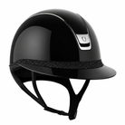 Samshield 2.0 Paardrijhelm Miss Shield Shadowglossy Crystal Fabric FB Zwart Zwart