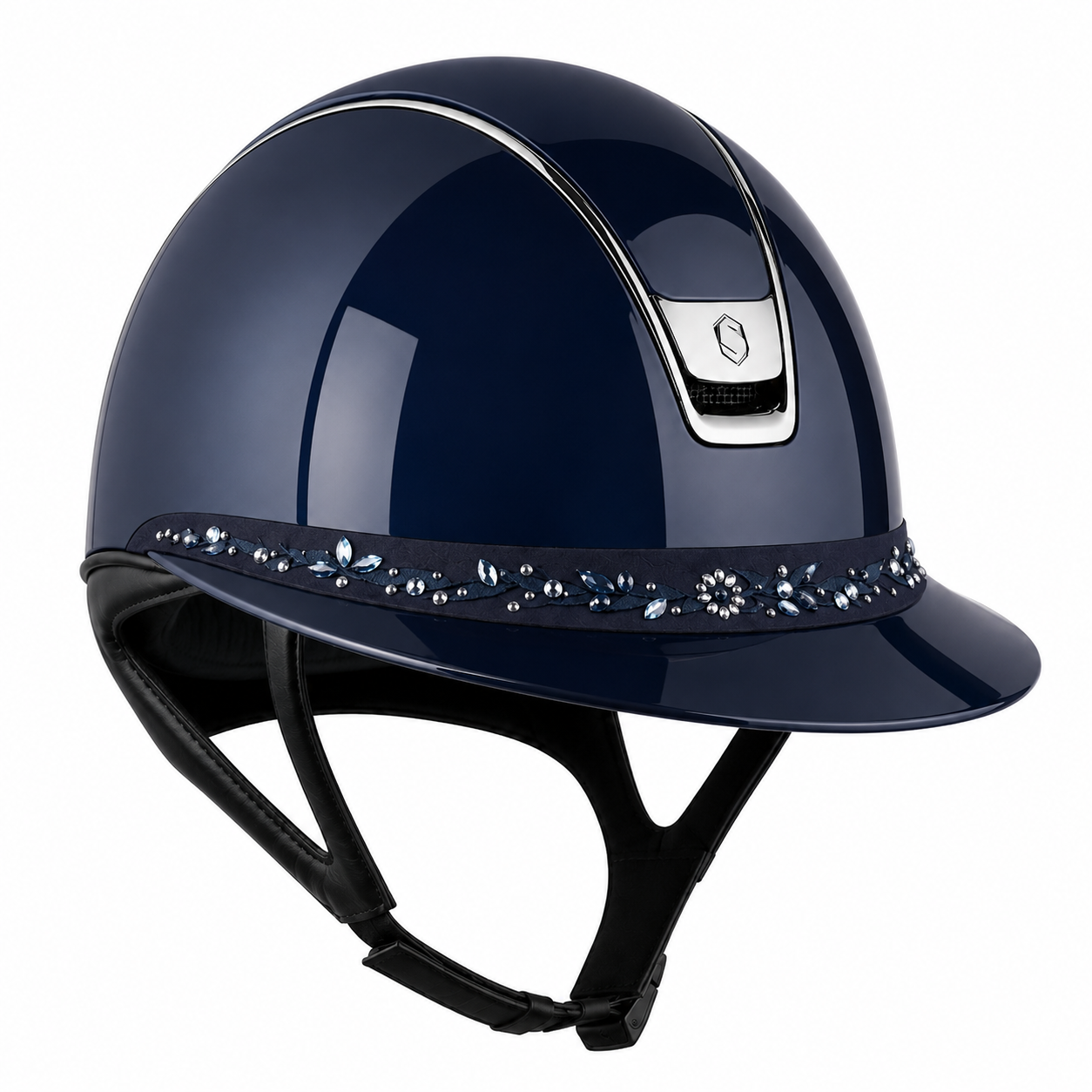 Samshield 2.0 Paardrijhelm Miss Shield Shadowglossy Flower Jewellery FB Navy Navy