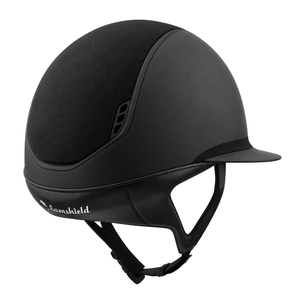 Samshield 2.0 Paardrijhelm Miss Shield Shadowmatt Darkline Alcantara Zwart