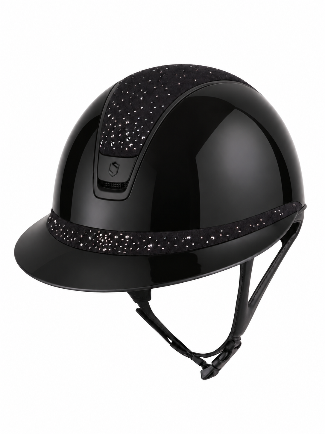 Samshield 2.0 Paardrijhelm Miss Shield Shadowglossy Crystal Rain Zwart