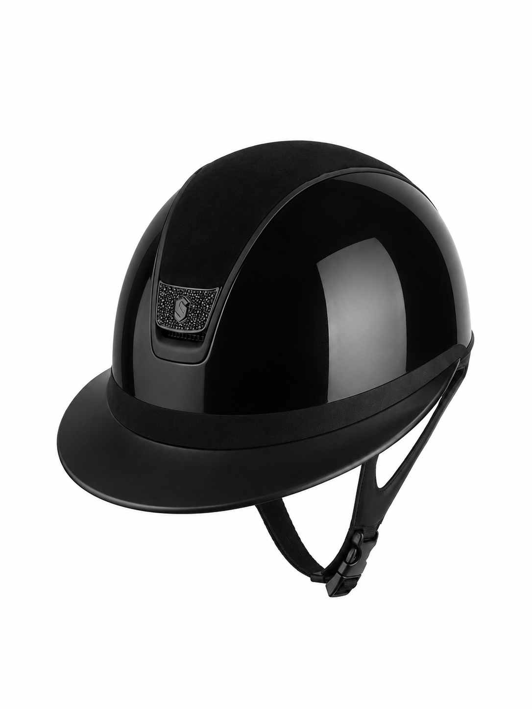 Samshield 2.0 Paardrijhelm Miss Shield Shadowglossy Ultra Fine Rock Blazon Zwart Zwart