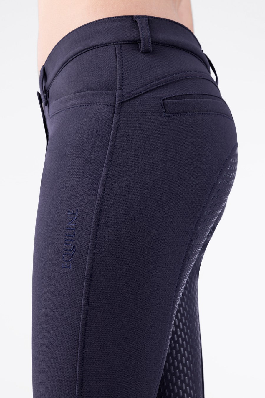 Equiline rijbroek meisjes full grip Jaklink blauw