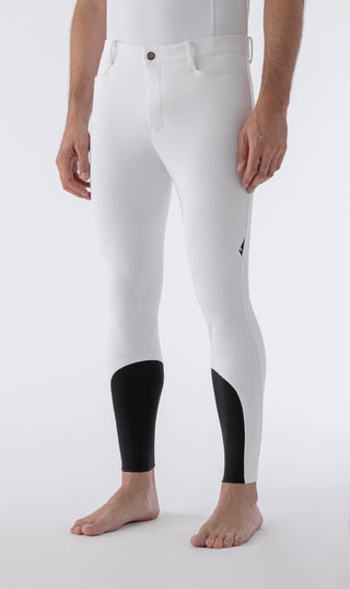 Equiline pantalon d'équitation homme genoux grip Albertk blanc