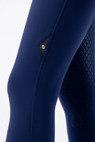 Equiline rijbroek dames knie grip hoge band Crystalek Blueberry