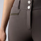 Equiline rijbroek dames full grip hoge band Crystalef