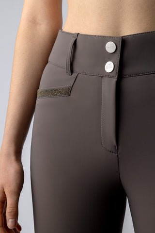 Pantalon d'équitation Equiline femme pleine adhérence taille haute Crystalef Marsh